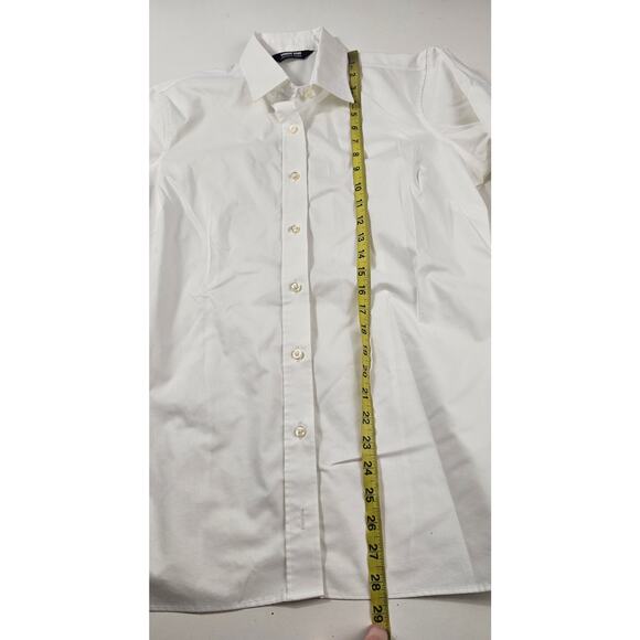 LANDS END broadcloth 10 TALL 10L white proffesional business work button up # - Picture 6 of 7